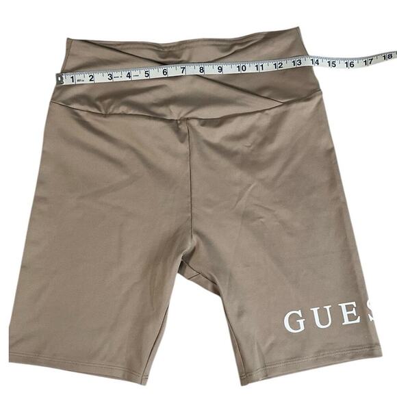 GUESS Biker Shorts M Dark Tan No Show Shorts Thick Band at Waist Thick Material - Picture 6 of 8